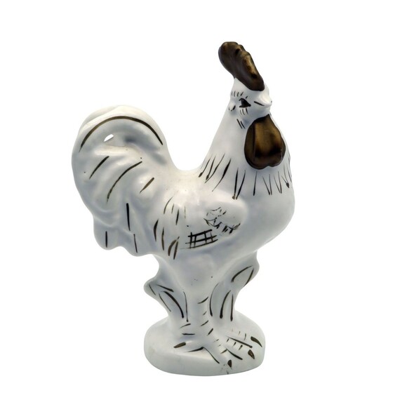 Vintage White Rooster Figurine Norcrest Japan - Picture 5 of 8